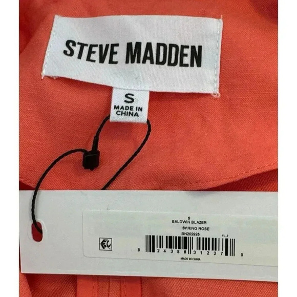 NEW STEVE MADDEN Women’s‎ Medium Baldwin Oversized Blazer Spring Rose NWT - Picture 4 of 8